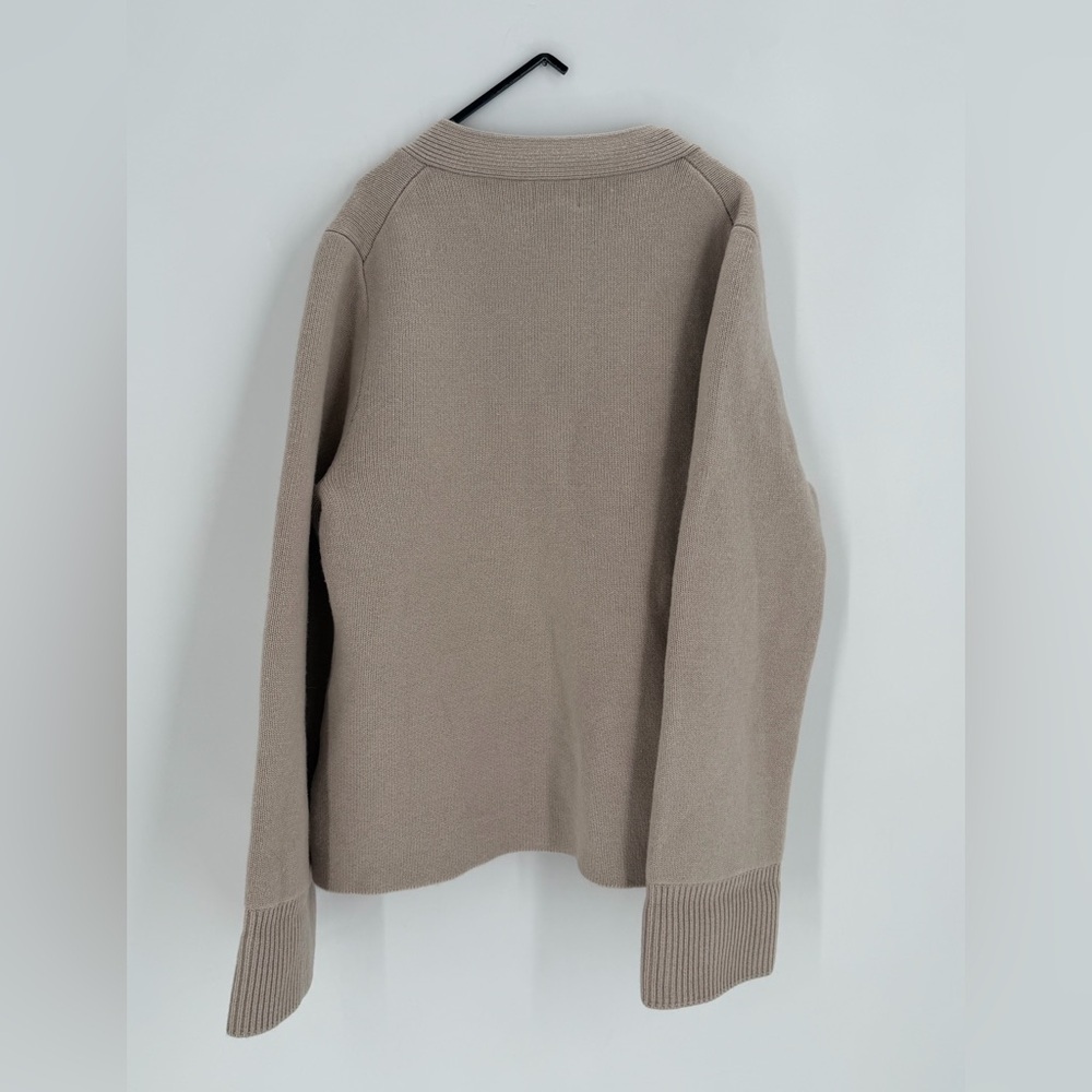 H&M Premium Selection Knitted Pure Wool Structured Beige Cardigan - Picture 7 of 9